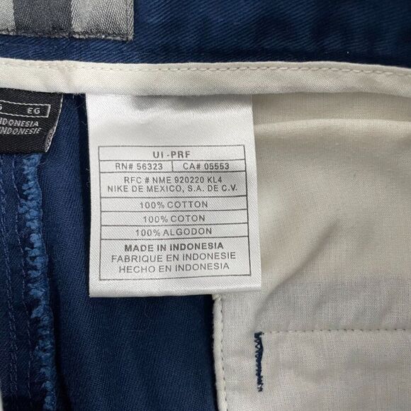 Nike Golf Shorts Men 40 Navy Pleated Chino - Picture 4 of 11